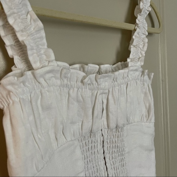 NWT Reformation Candella Ruffle Strap Top White Size 0 Sold out Everywhere - Picture 7 of 10